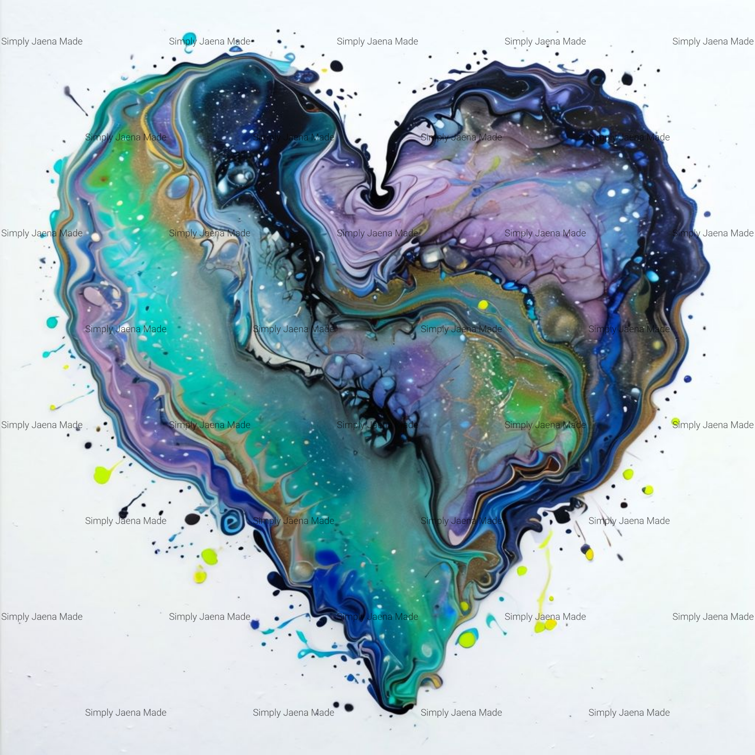 "Fluid Art Heart"