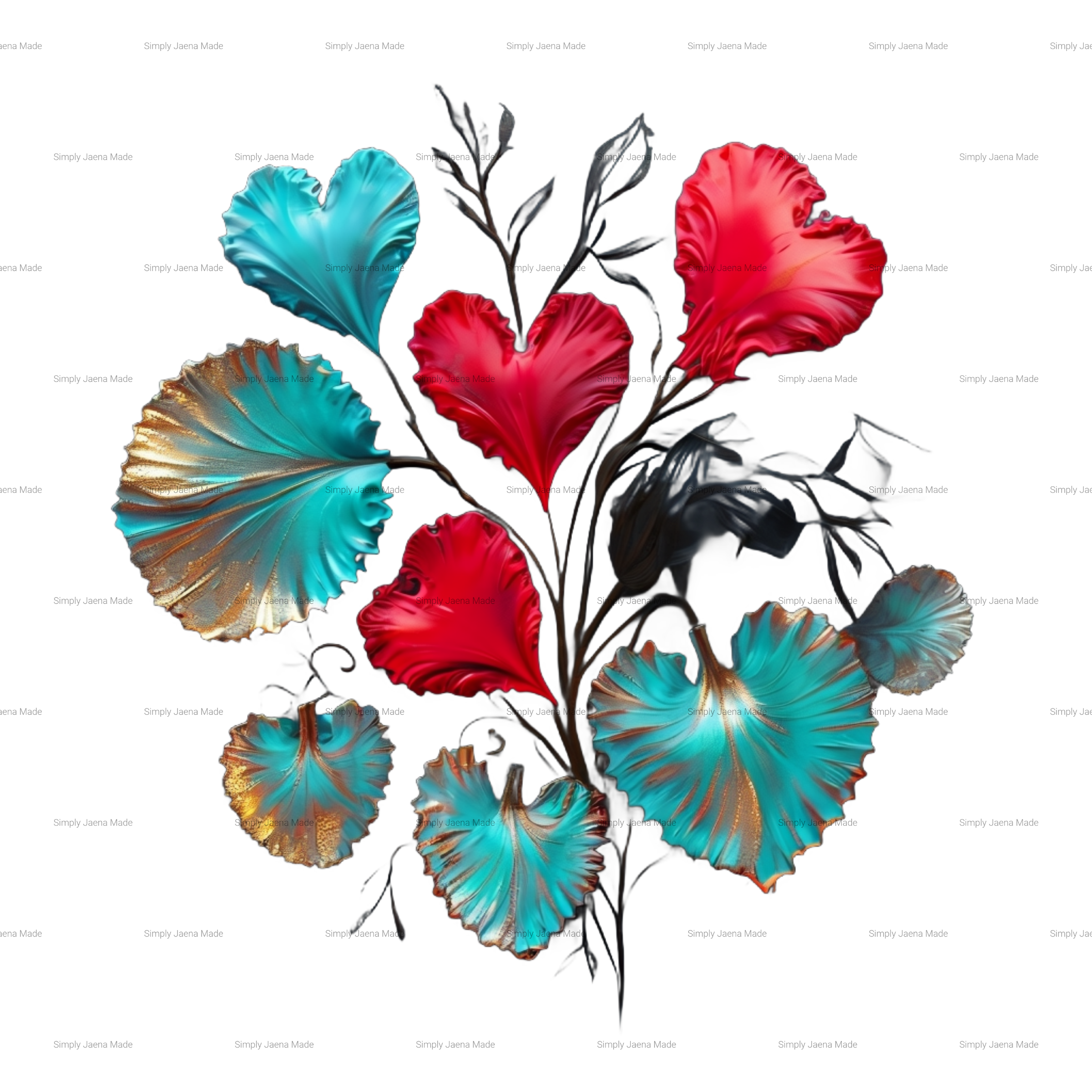 Hearts Grow Fonder original digital art by Simply Jaena Made