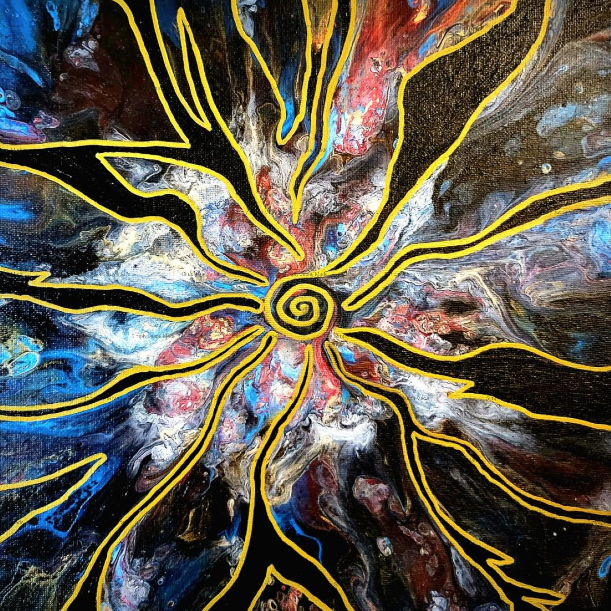 Pieces of Me original abstract acrylic painting by Simply Jaena Made