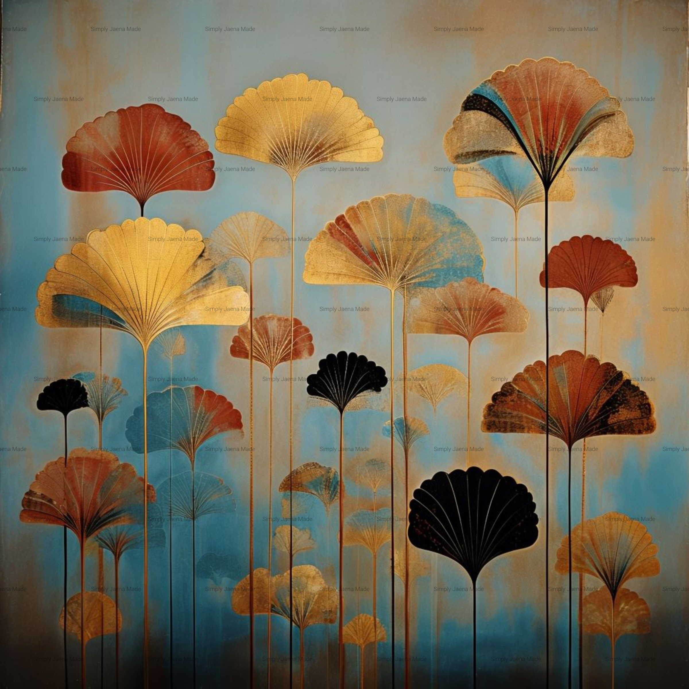 Fan-Tasy original digital botanical art by Simply Jaena Made