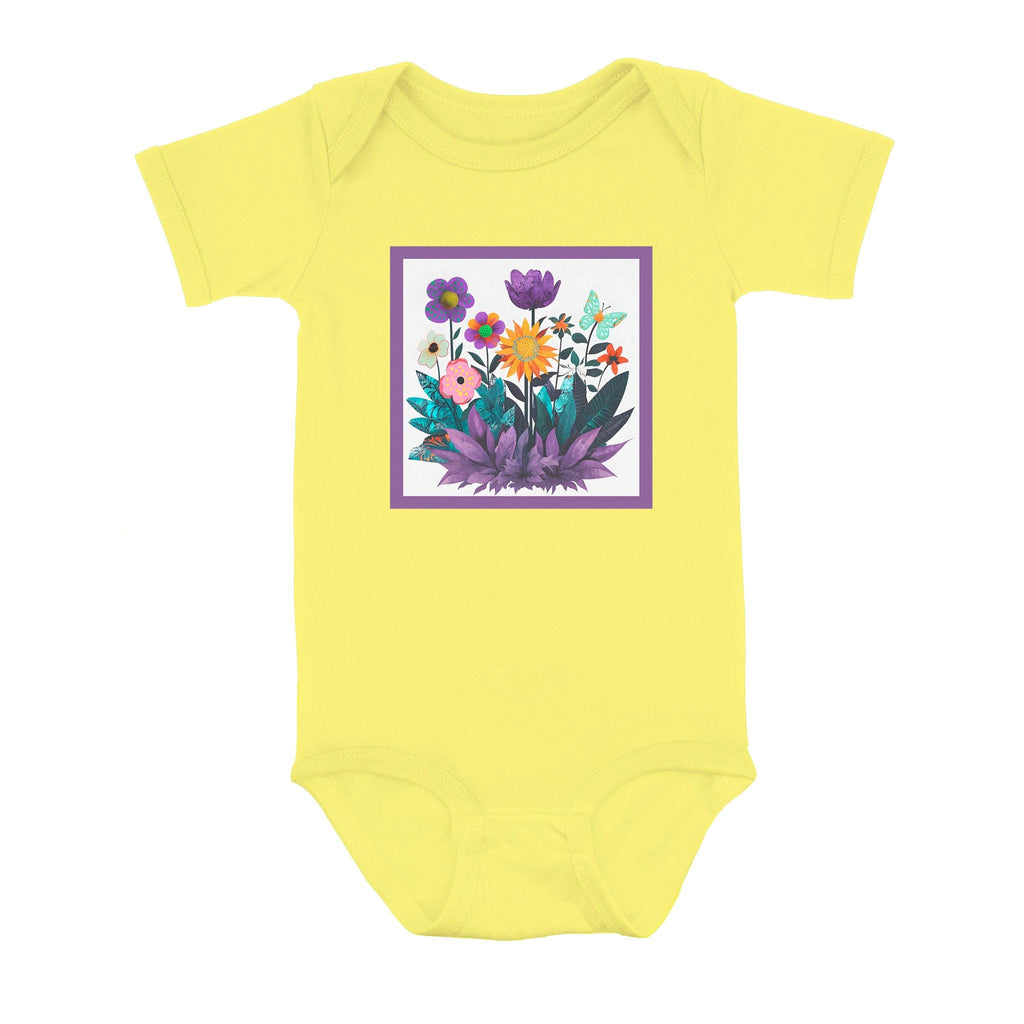 Abstract Purple Garden - Baby Onesie