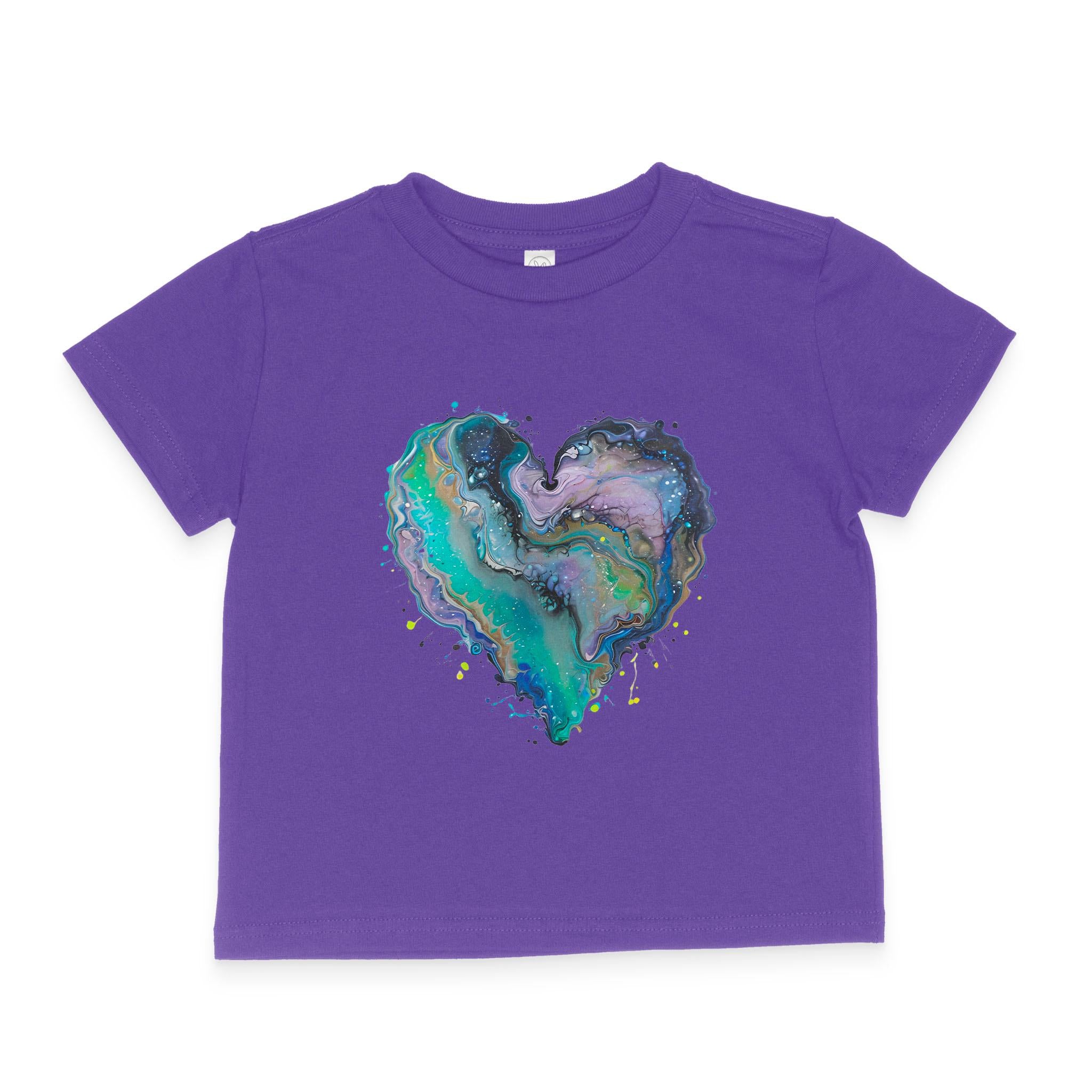 Fluid Art Heart (1) - Toddler T-Shirt