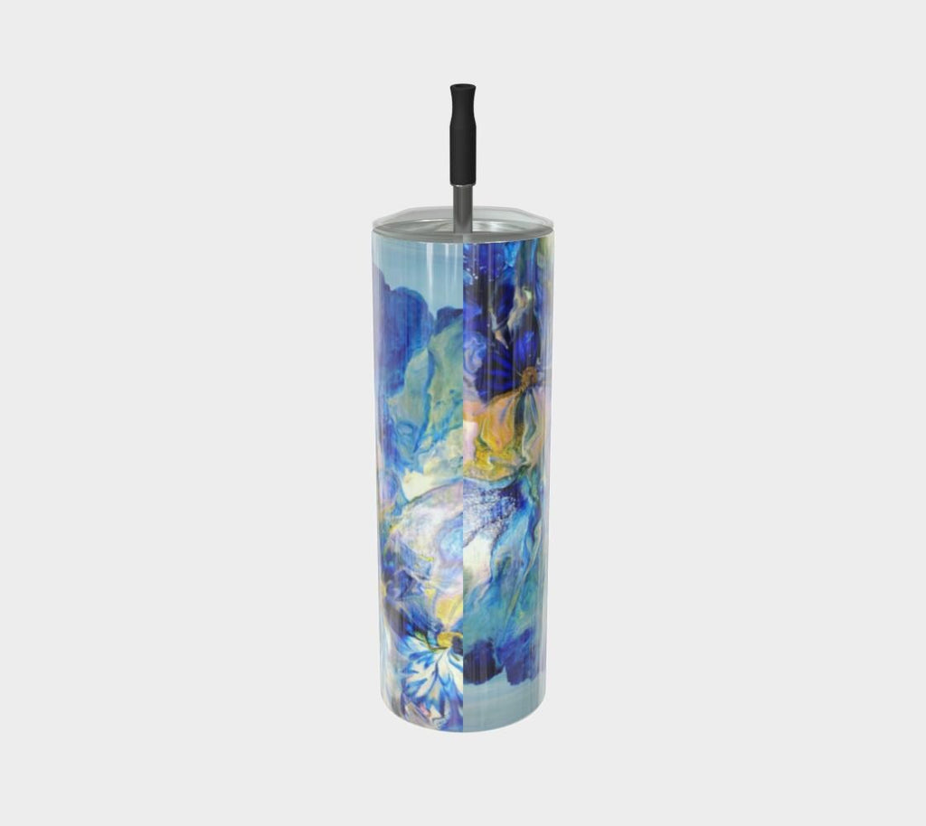 Royal Blue Garden Stainless Steel Tumbler