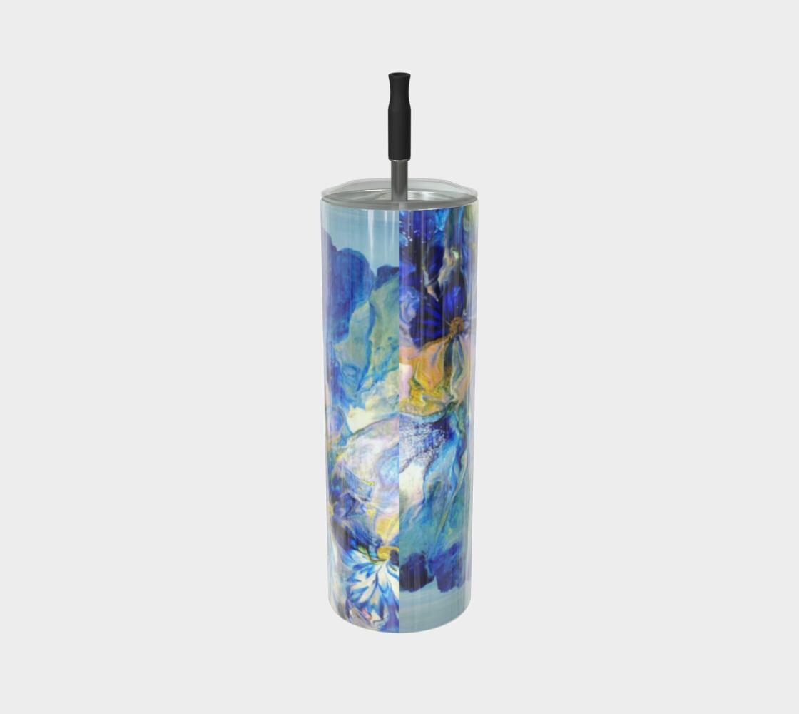 Royal Blue Garden Stainless Steel Tumbler