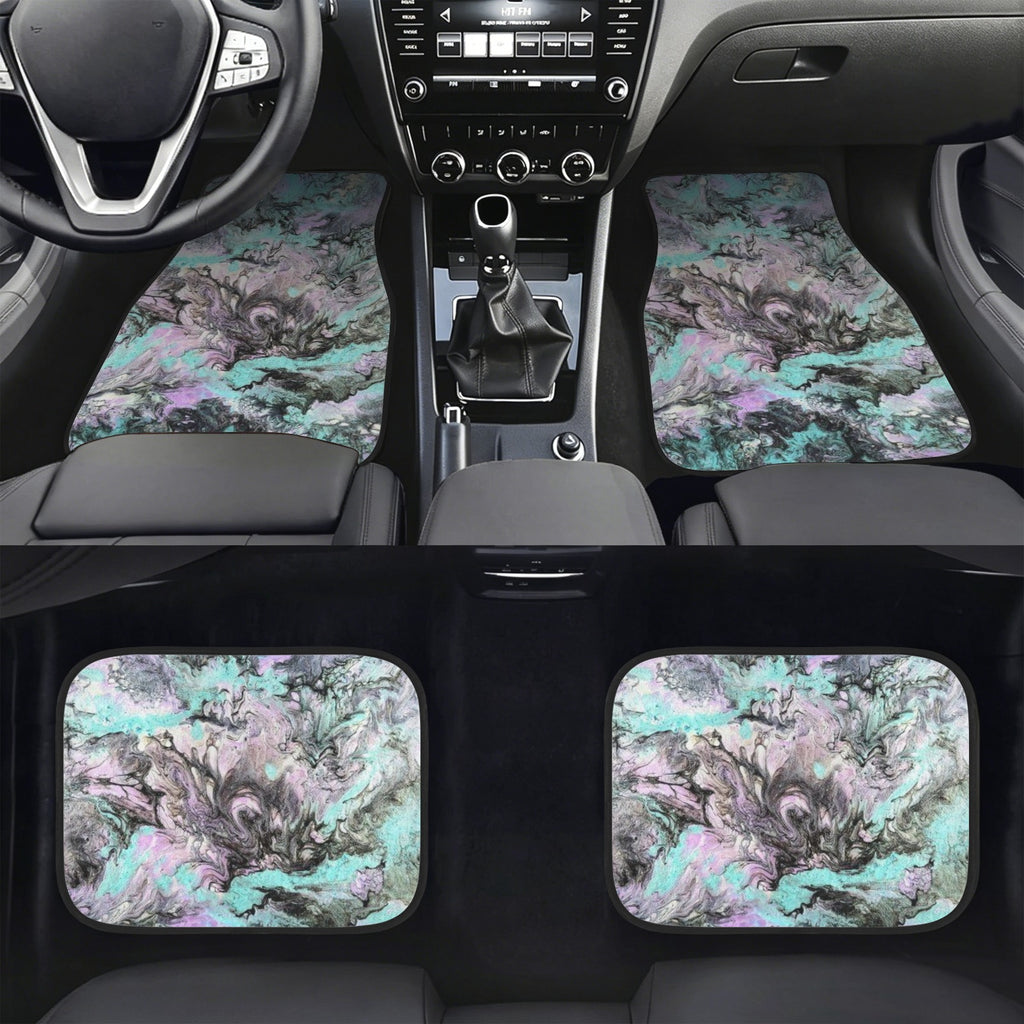 Turquoise Splash 4-Piece Car Floor Mats