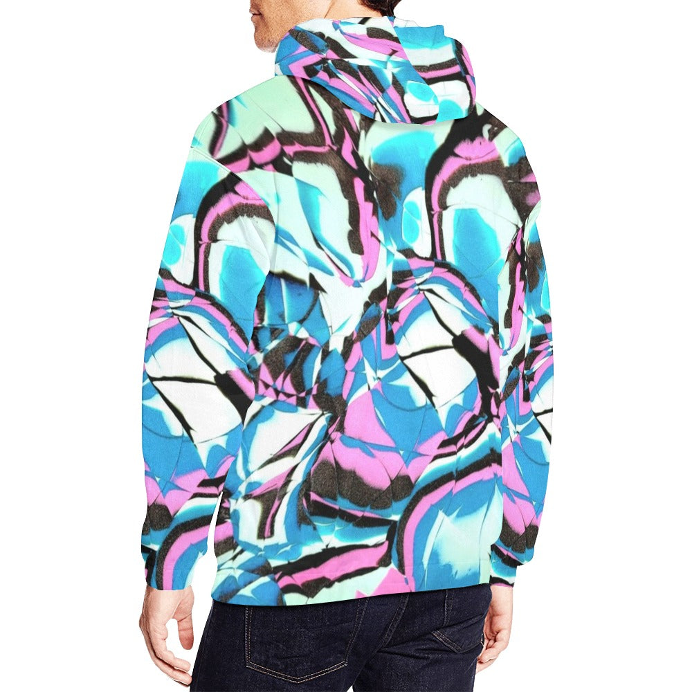 Glow Party - Men's All Over Print Hoodie (USA Size)