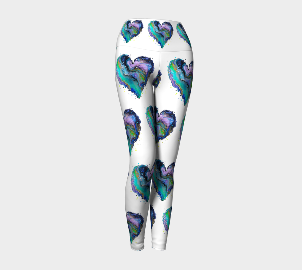 Fluid Art Heart - Yoga Leggings