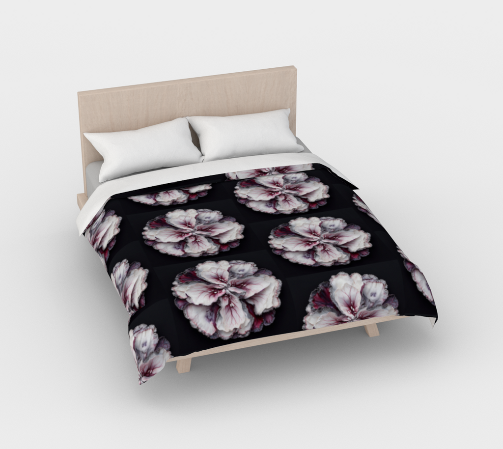 Black Floral - Duvet Cover