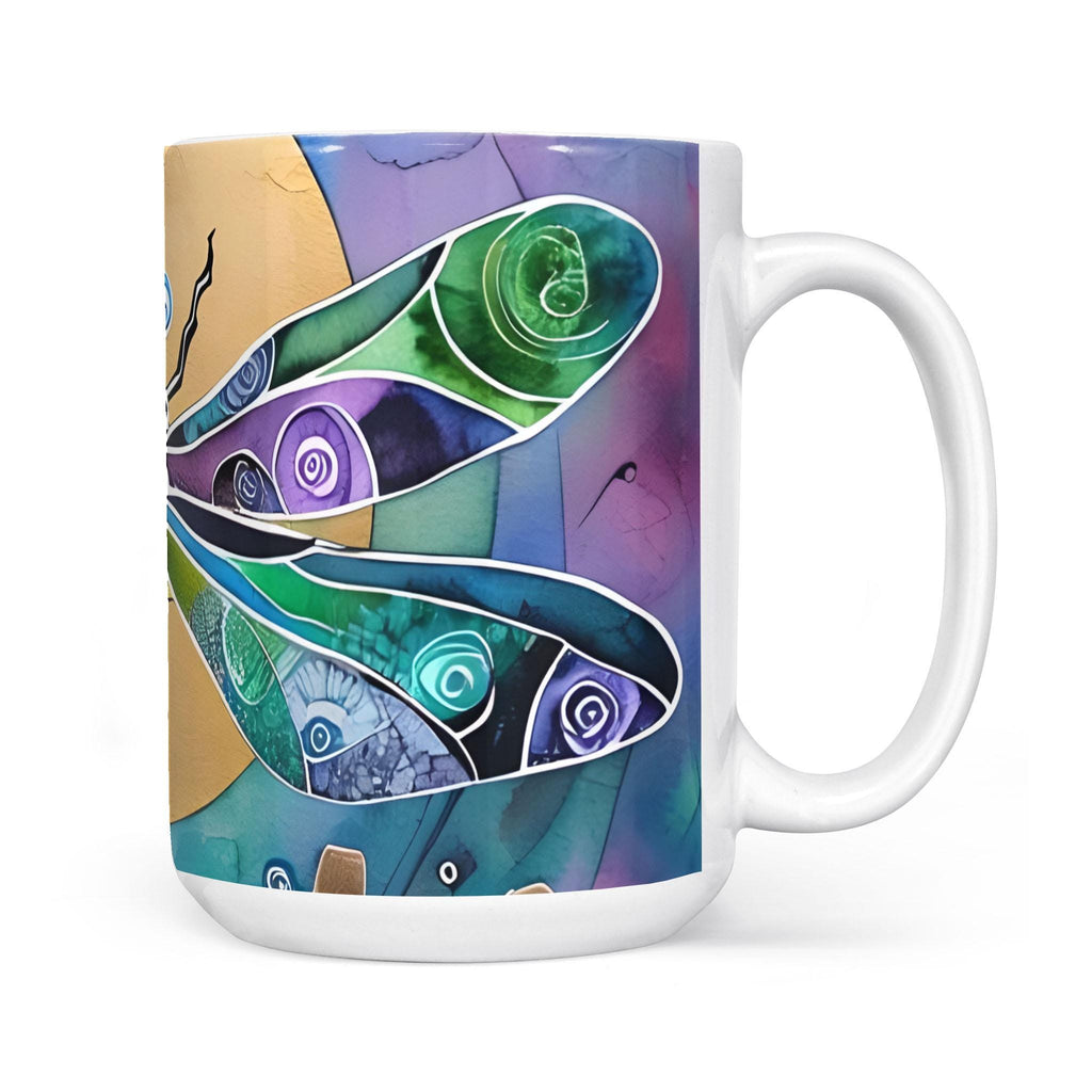 Dragonfly Sun - White Edge-to-Edge Mug (New)