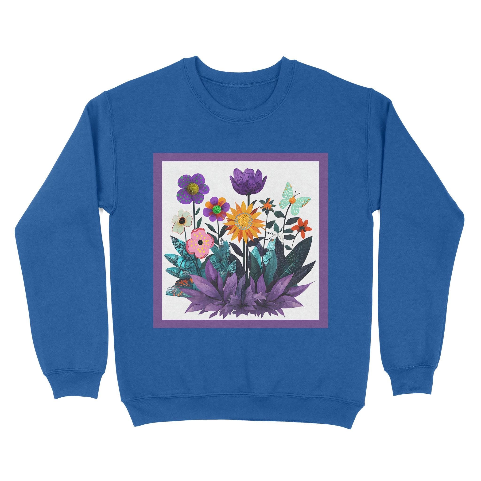 Abstract Purple Garden - Unisex Standard Crew Neck Sweatshirt