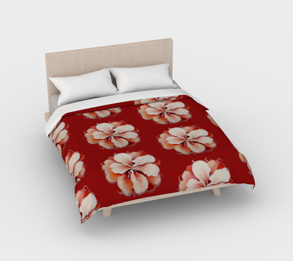 Red Floral - Duvet Cover