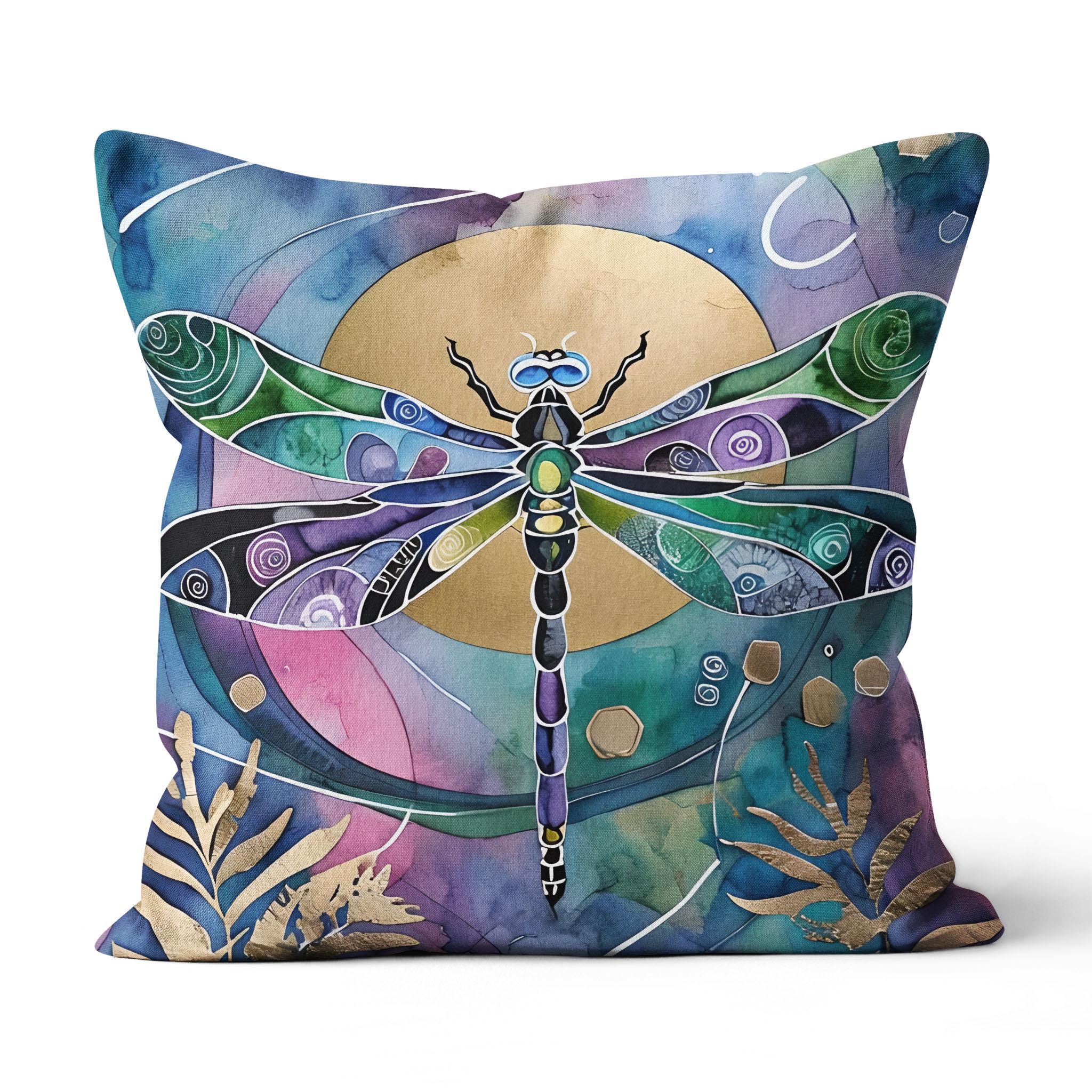 Dragonfly Sun - Canvas Throw Pillow Case
