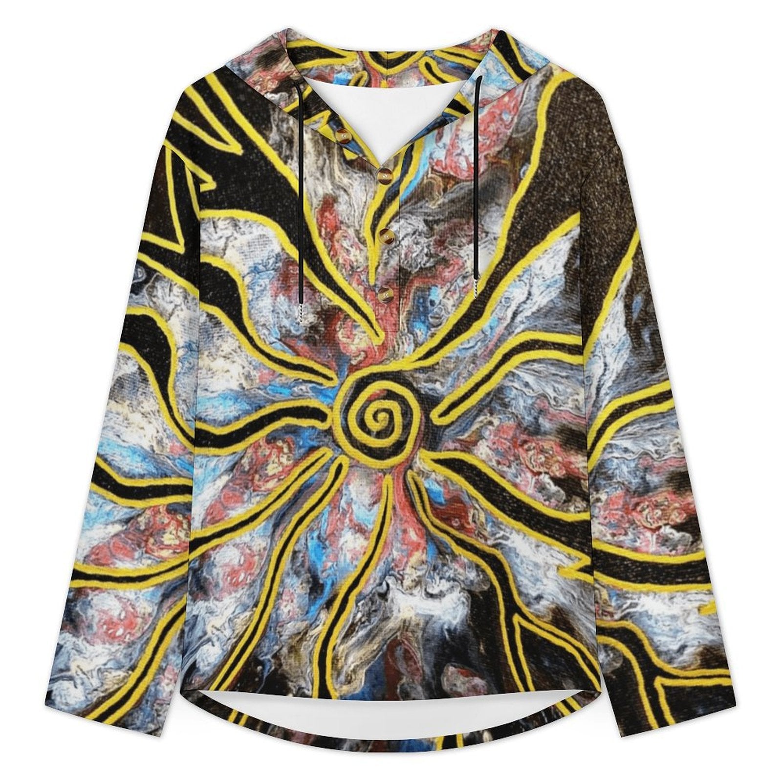 Pieces of Me Men's Casual Button Hoodie