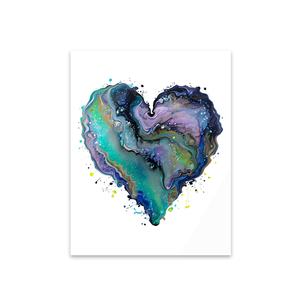 Fluid Art Heart (1) - Acrylic Print