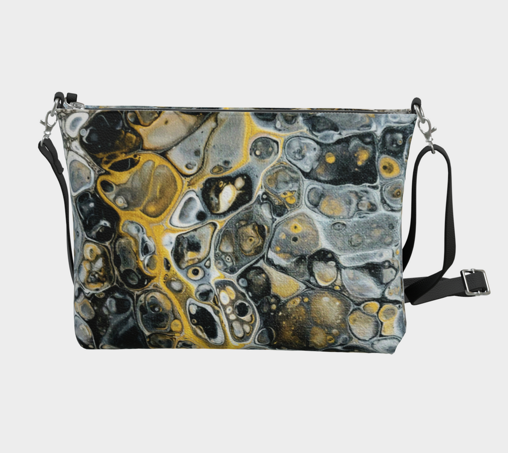 Stone Art - Vegan Leather Crossbody Purse