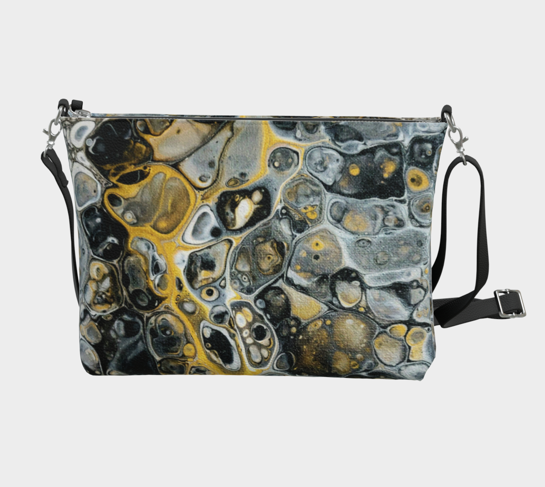 Stone Art - Vegan Leather Crossbody Purse