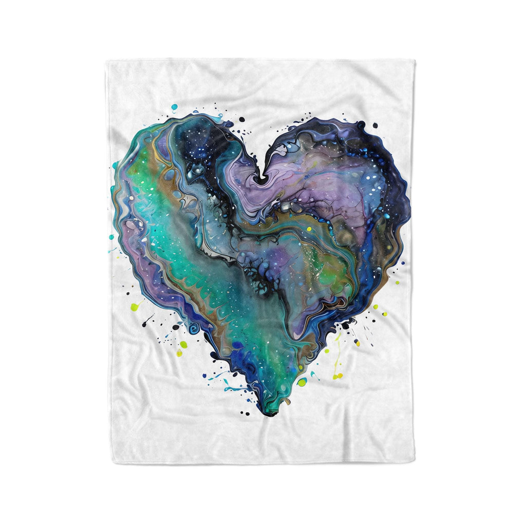 Fluid Art Heart (1) - Fleece Blanket