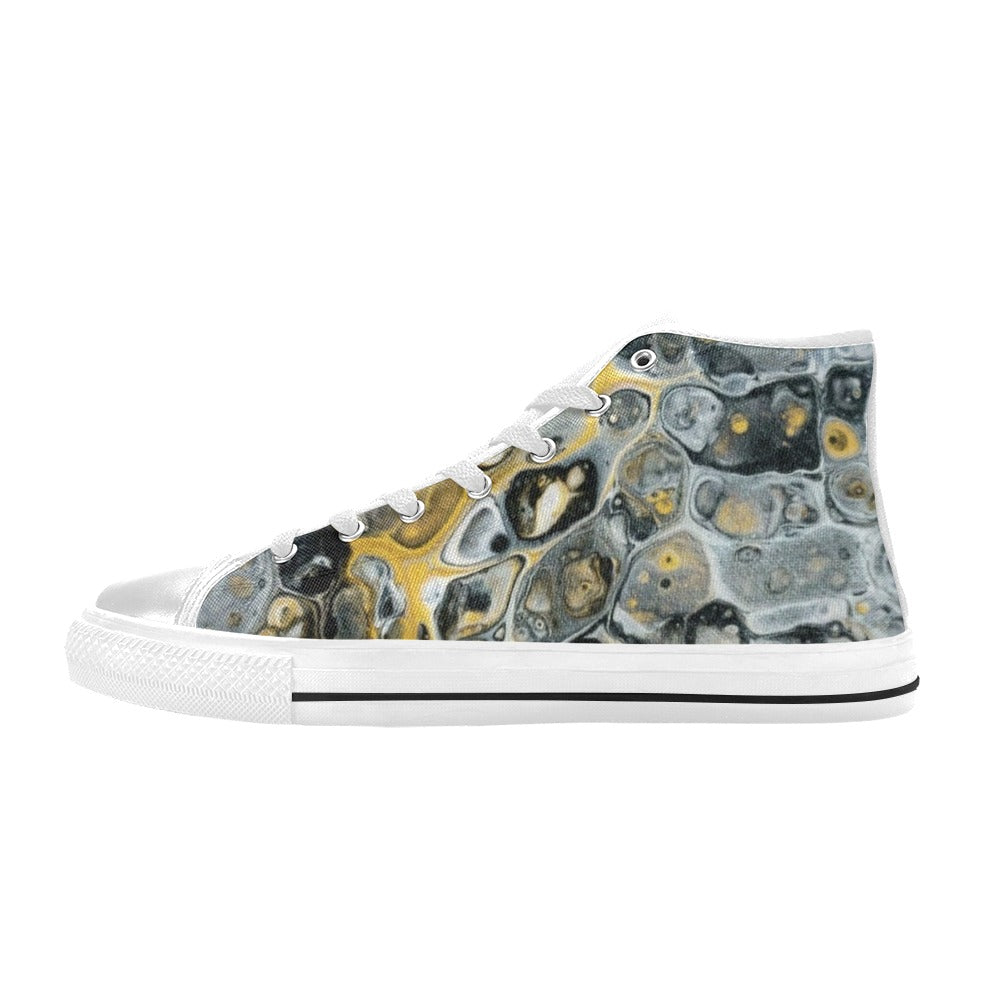 Stone Art - Men's Classic High-Top Canvas Shoes