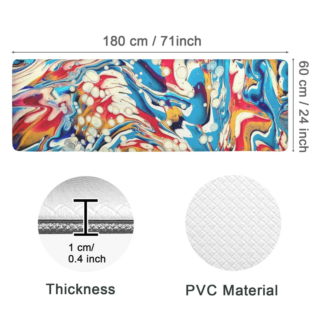 Color Me Happy PVC Anti-Fatigue Kitchen Mat 71x24inch