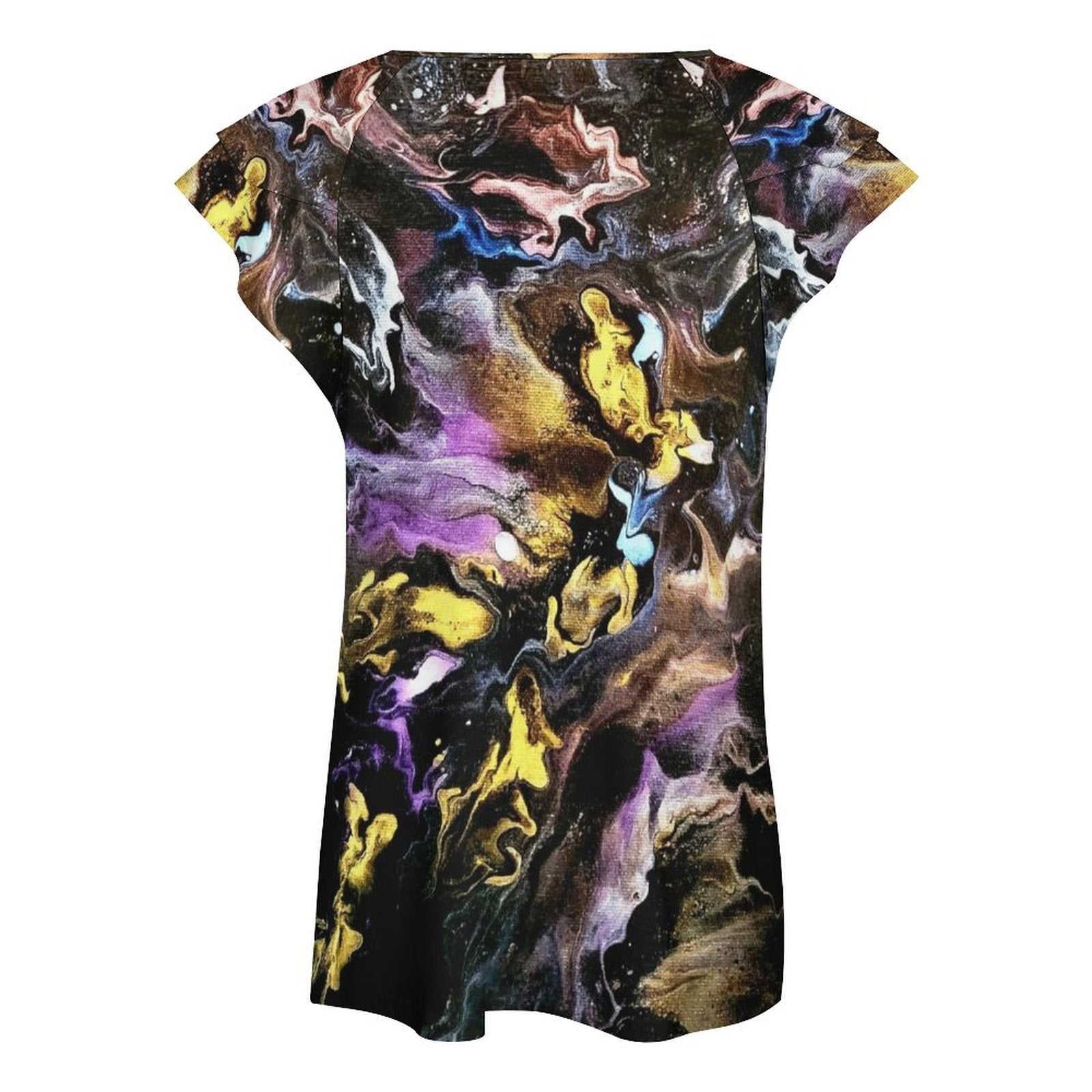 Seline Women's Ruffle Sleeve V-Neck T-Shirt