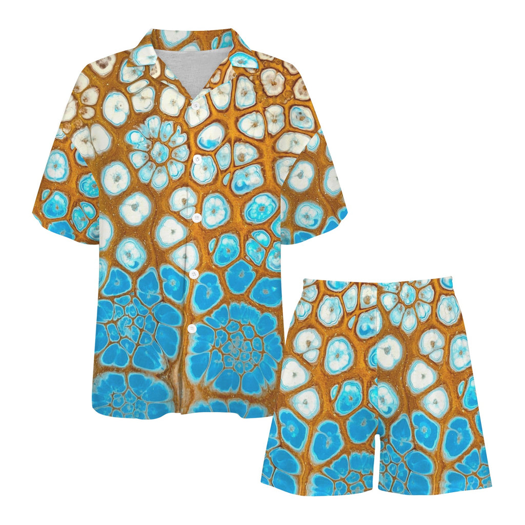 Maui Vibes Women's V-Neck Short Pajama Set