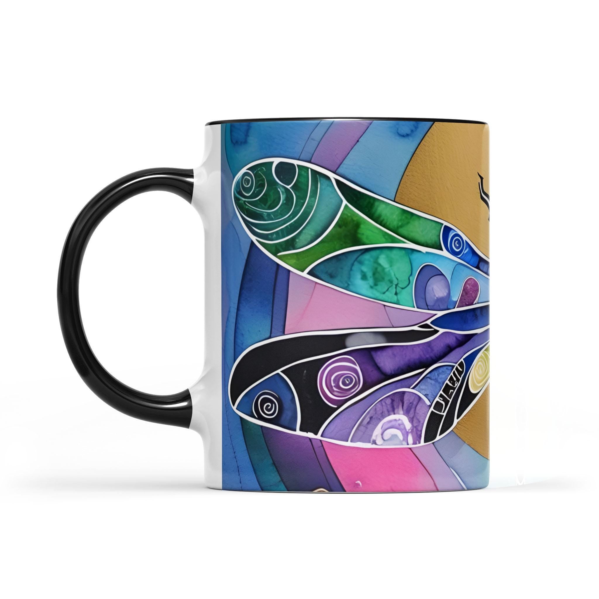 Dragonfly Sun - Accent Edge-to-Edge Mug
