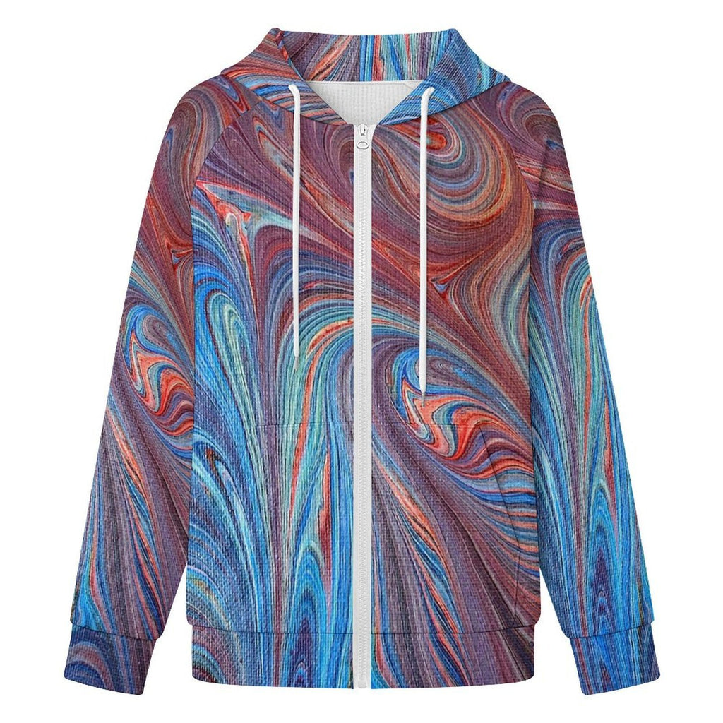 Superhero - Women's Full-zip Hoodie with Drawstring