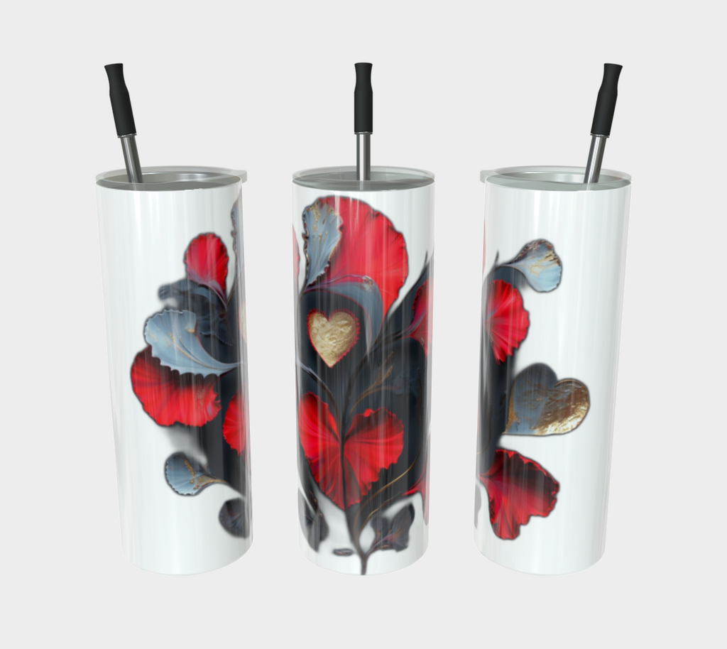 Vibrant Abstract Heart - Stainless Steel Tumbler