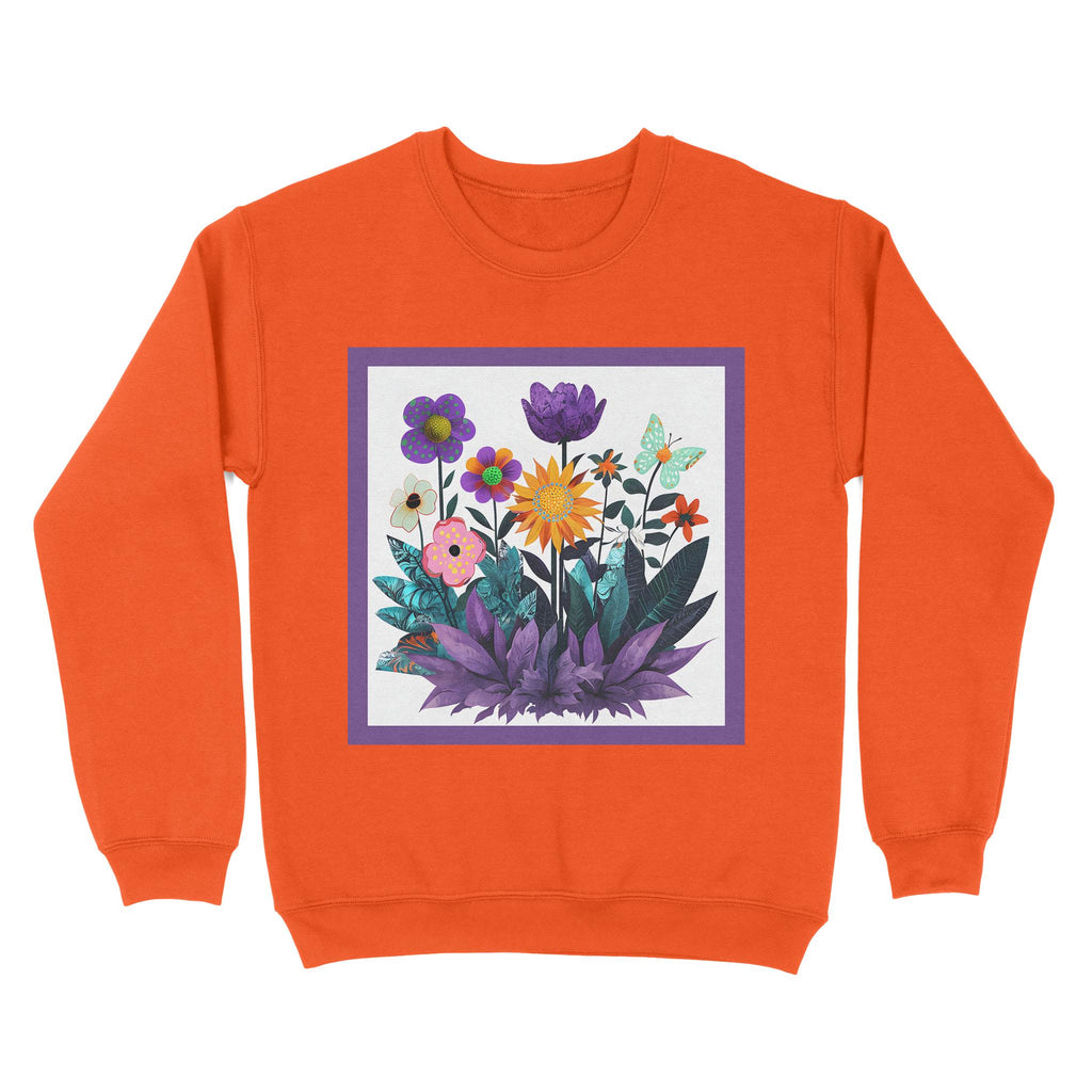 Abstract Purple Garden - Unisex Standard Crew Neck Sweatshirt