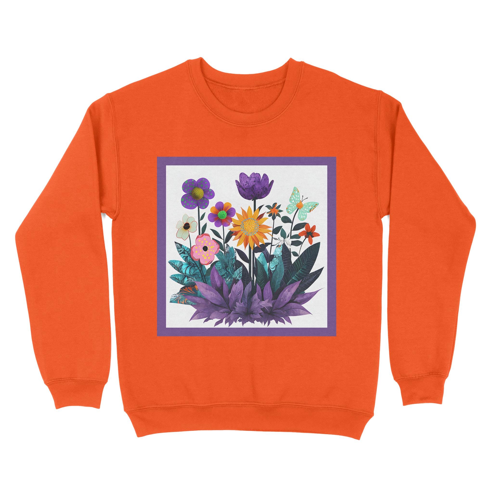 Abstract Purple Garden - Unisex Standard Crew Neck Sweatshirt