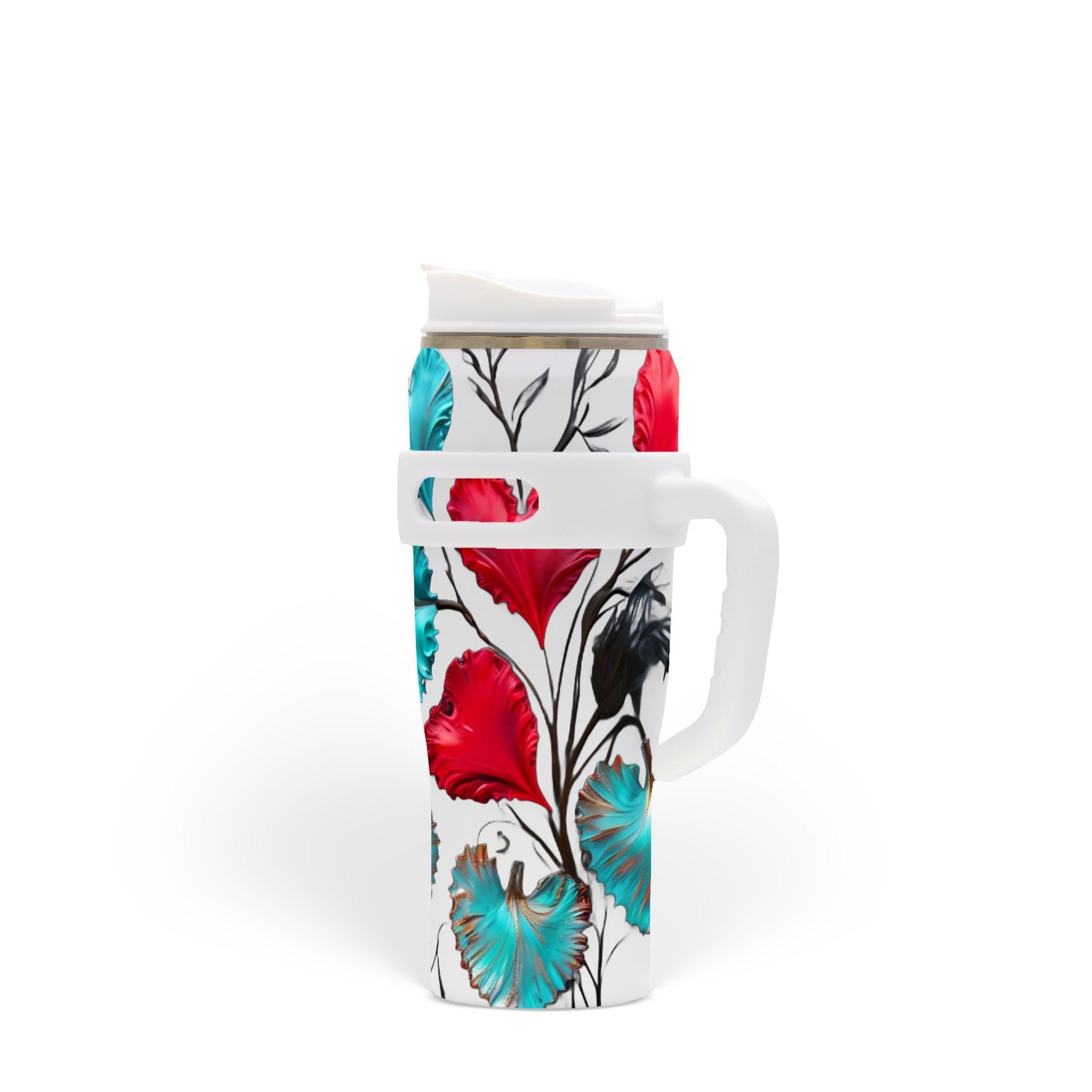Hearts Grow Fonder - 40oz Stainless Steel Tumbler with Handle