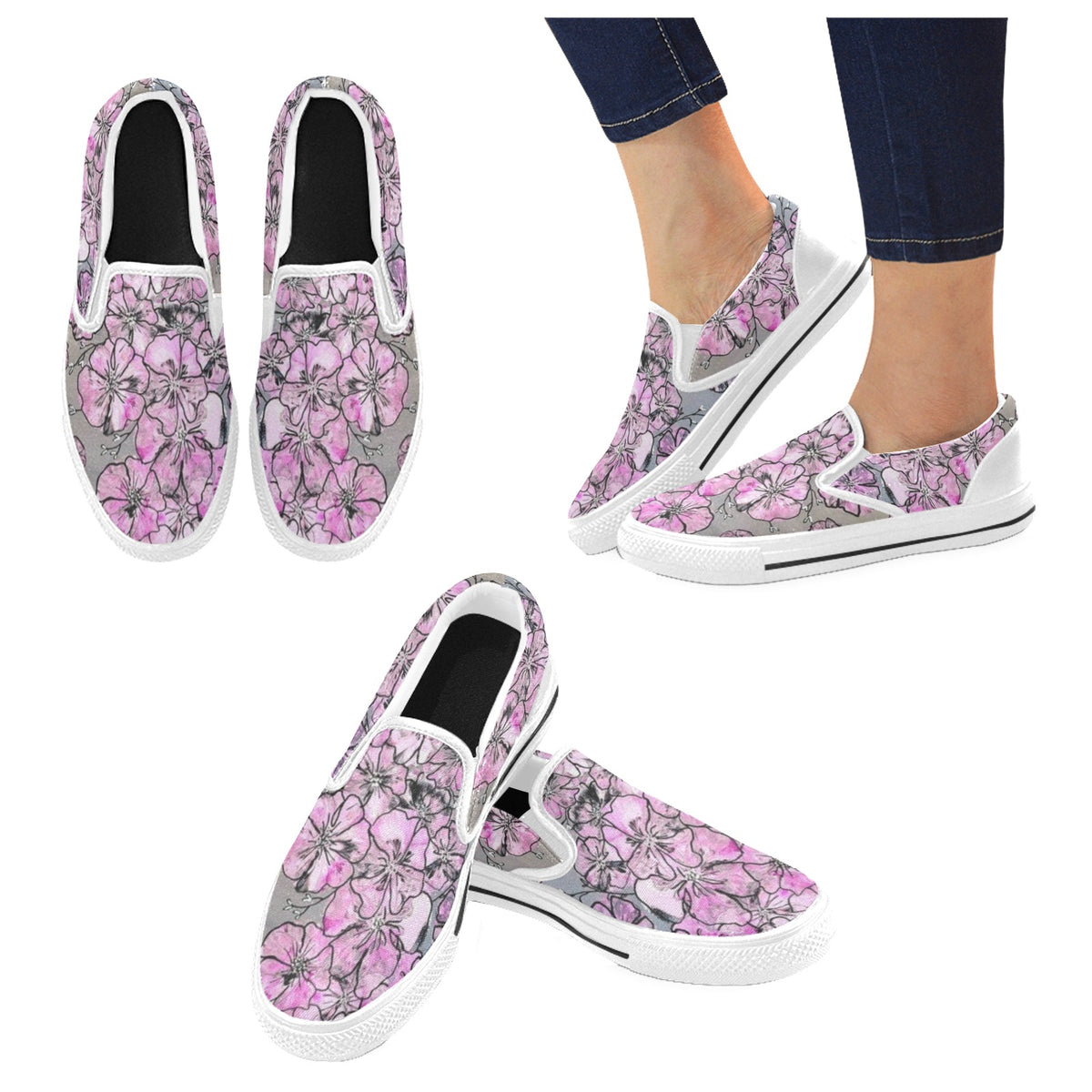 Garden of Hope -Men's Slip-On Canvas Shoes