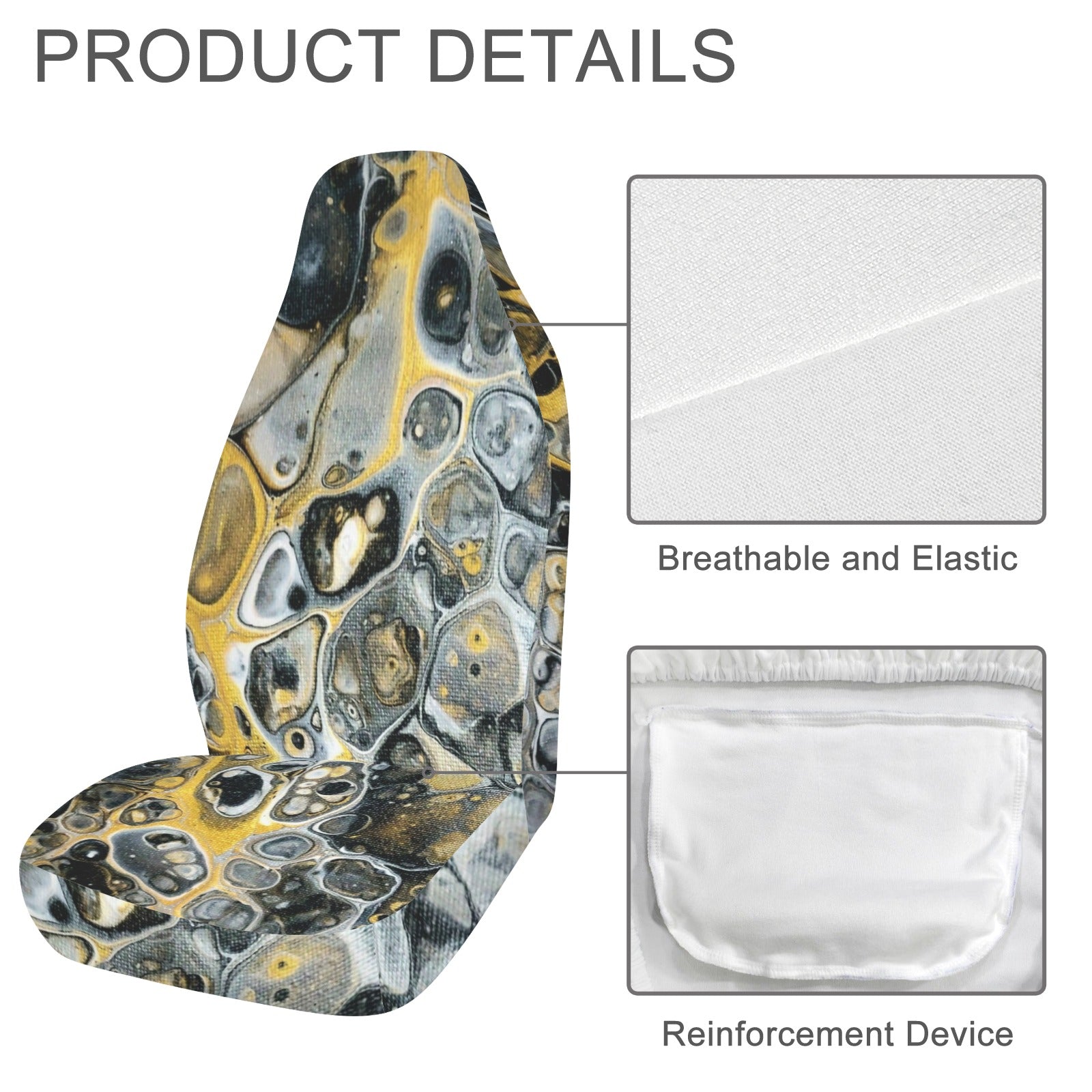 Stone Art Car Seat Covers (Set of 2)