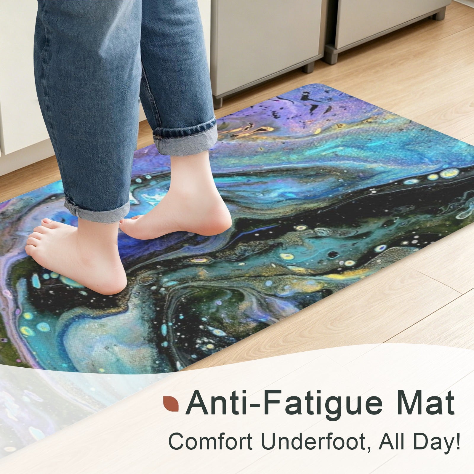 The Face PVC Anti-Fatigue Kitchen Mat 48x24inch
