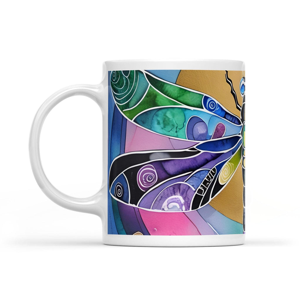 Dragonfly Sun - White Mug
