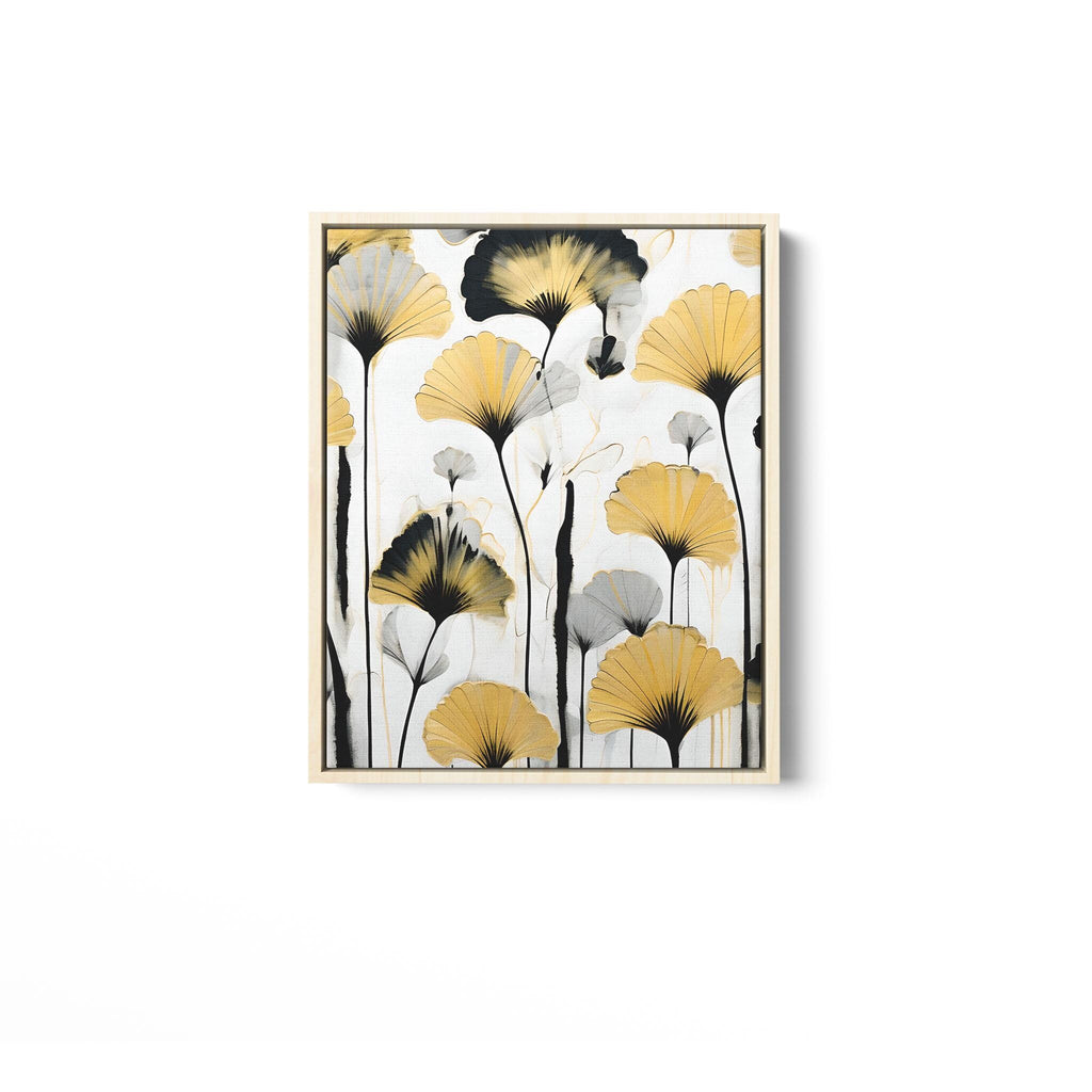 Golden Ginkgo - Framed Matte Canvas