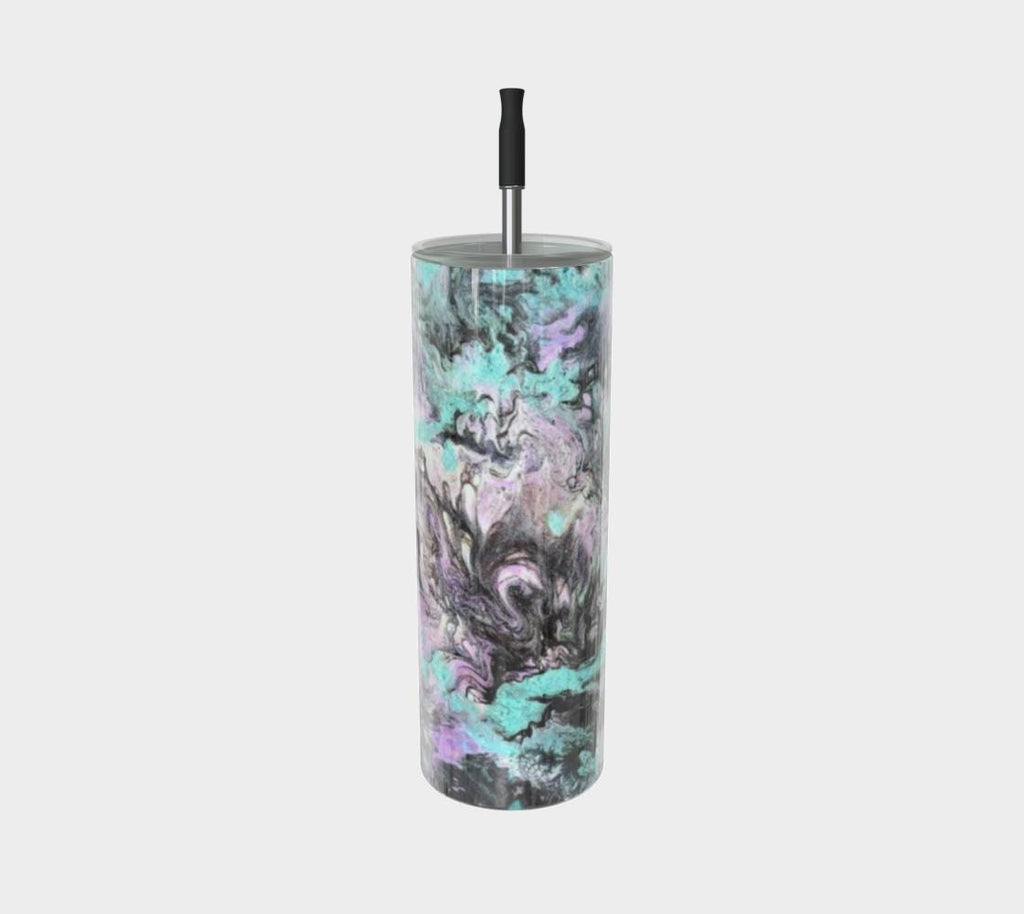 Turquoise Splash - Stainless Steel Tumbler