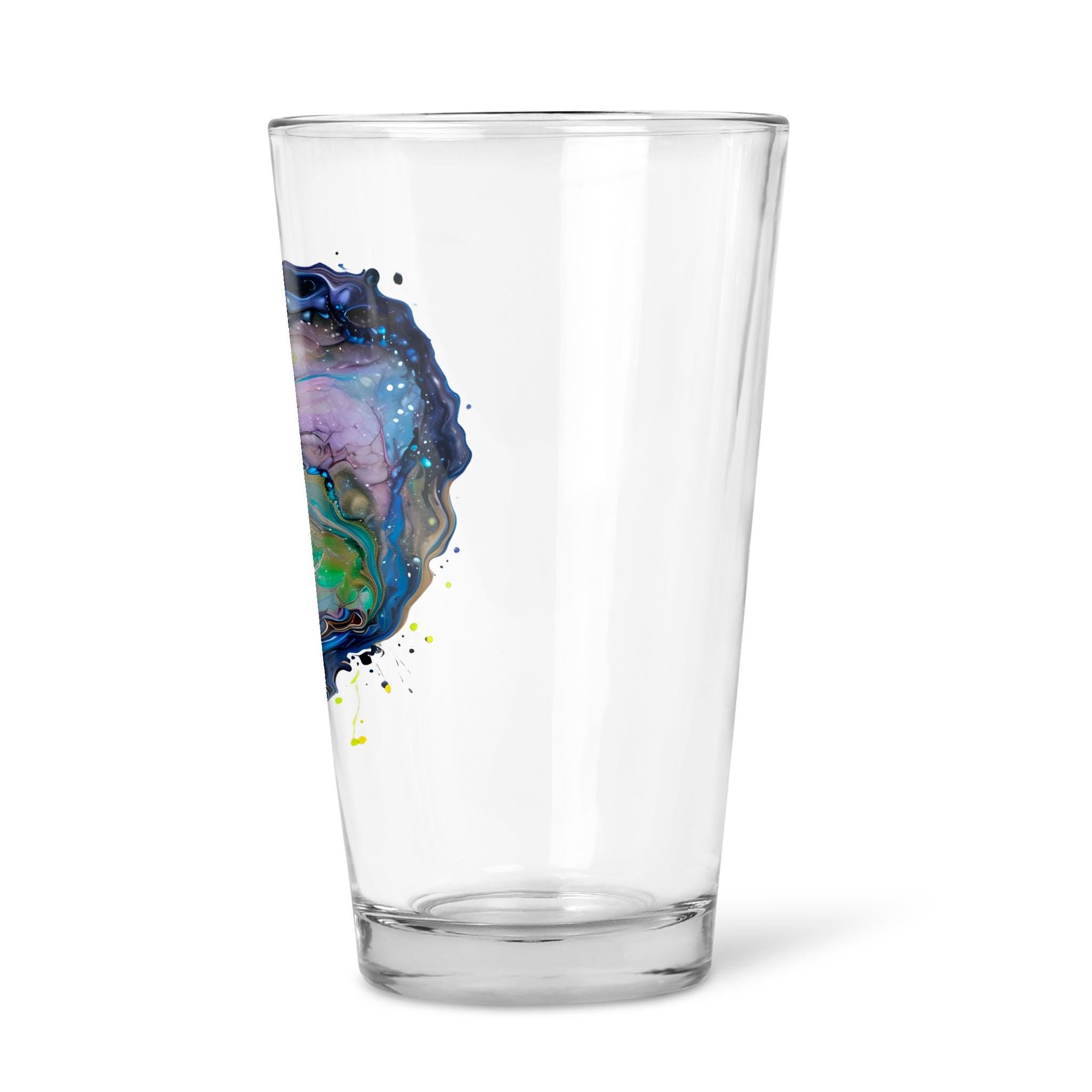 Fluid Art Heart - 16oz Pint Beer Glass