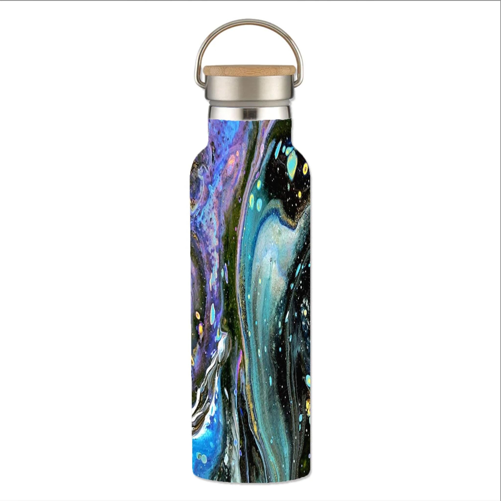 The Face - Stainless Steel Water Bottle with Bamboo Lid