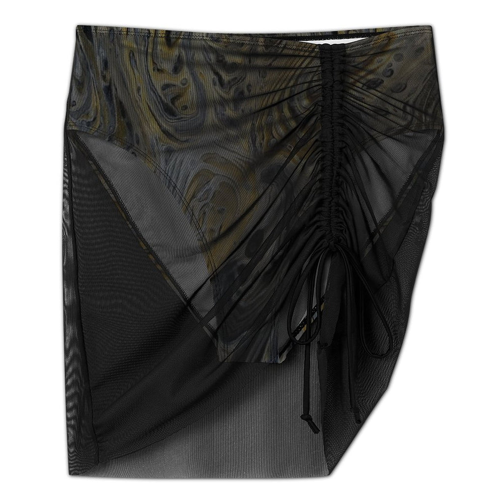 Metallurgy - Design Women's Mesh Drawstring Skirt and Swimsuit Set
