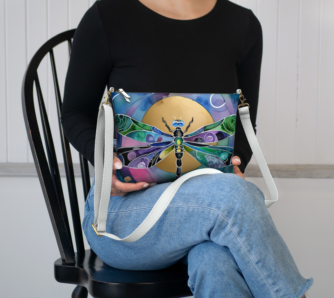 Dragonfly Sun - Vegan Leather Crossbody Purse