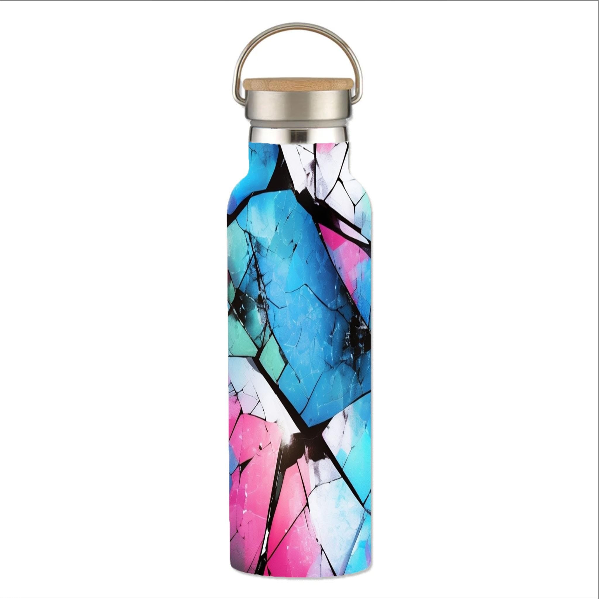 Mystical Mosaic - Stainless Steel Water Bottle with Bamboo Lid