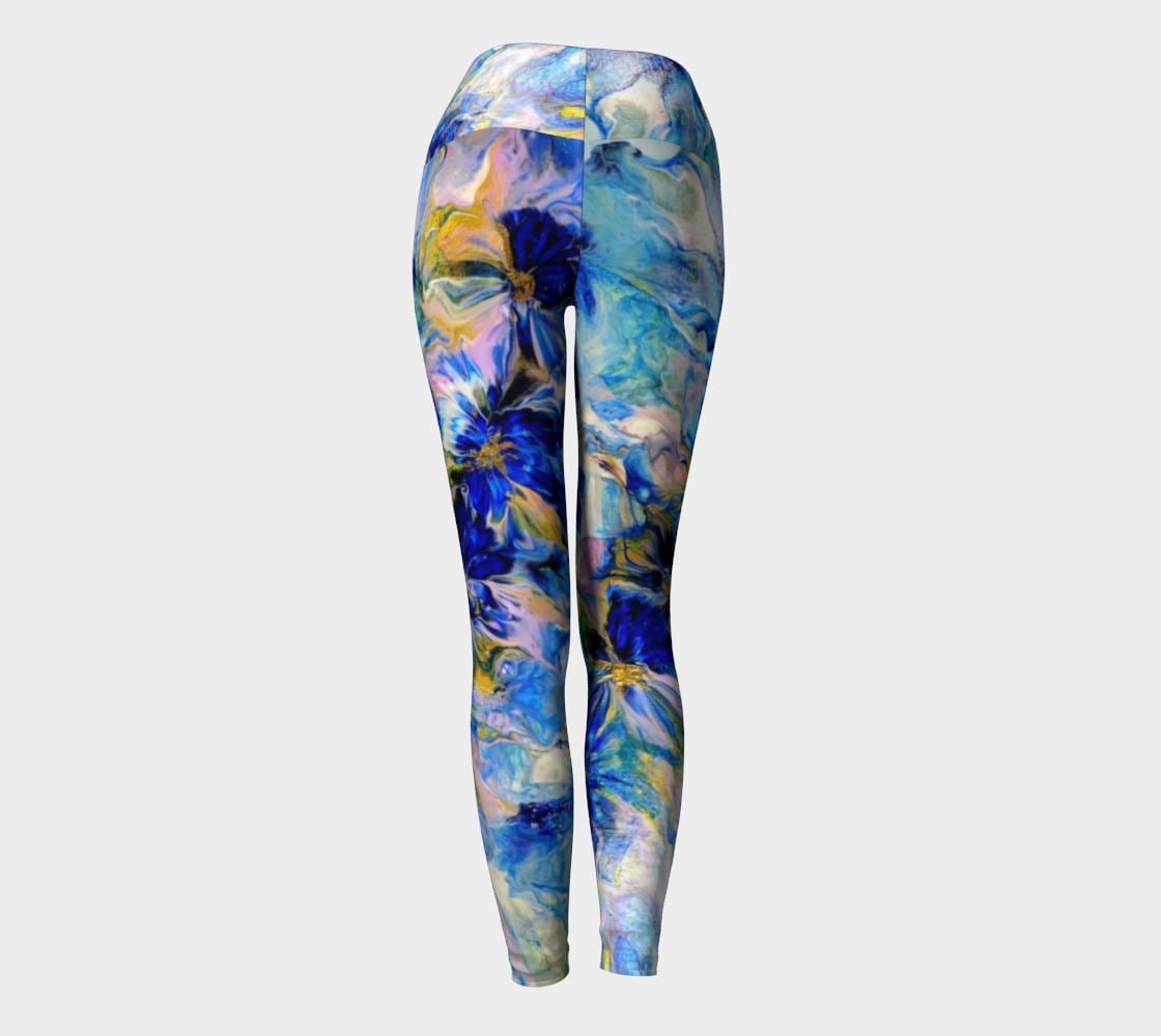 Royal Blue Garden - Yoga Leggings