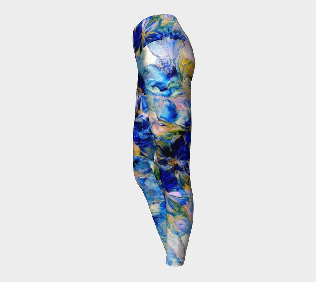 Royal Blue Garden - Yoga Leggings