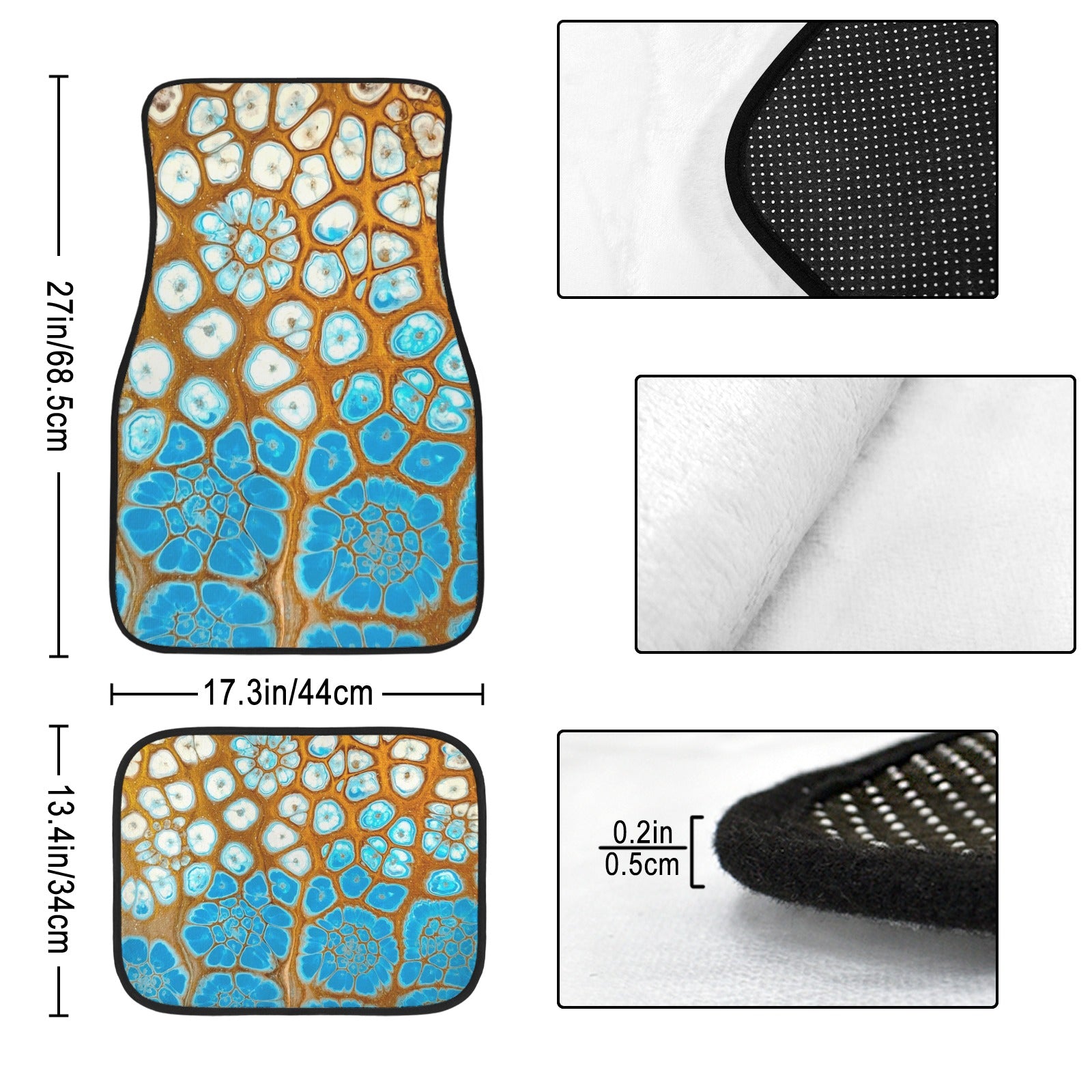Maui Vibes 4-Piece Car Floor Mats