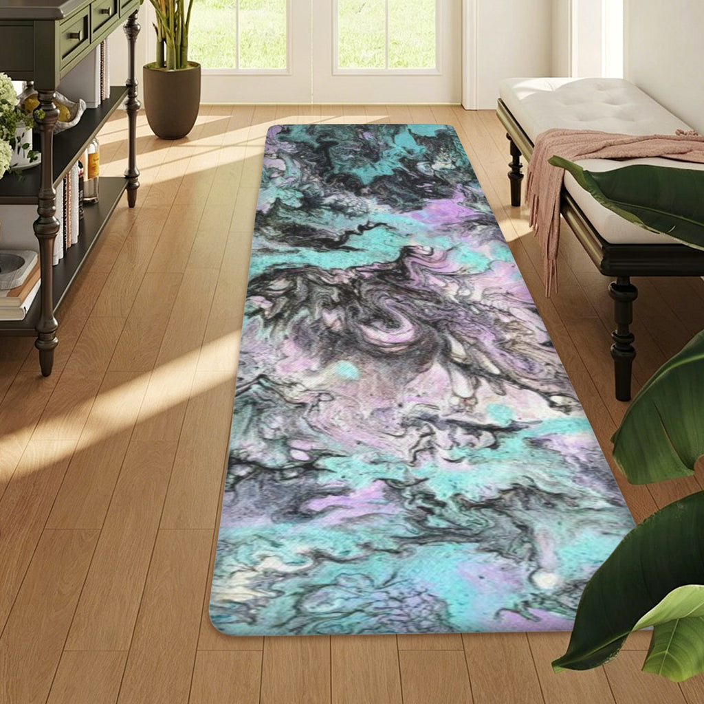 Turquoise Splash PVC Anti-Fatigue Kitchen Mat 71x24inch