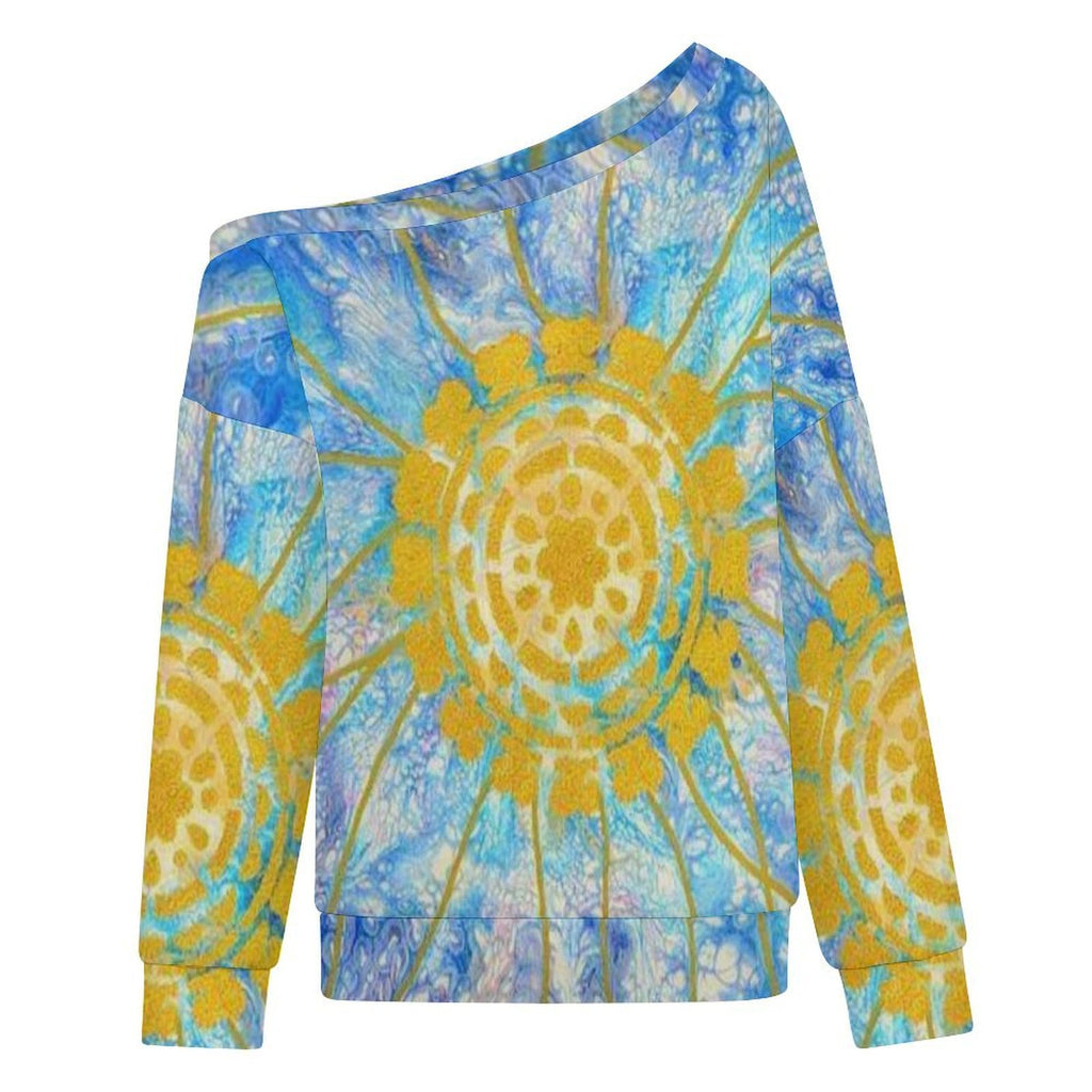 Serenity Women's Off-shoulder Long Sleeve Sweatshirt