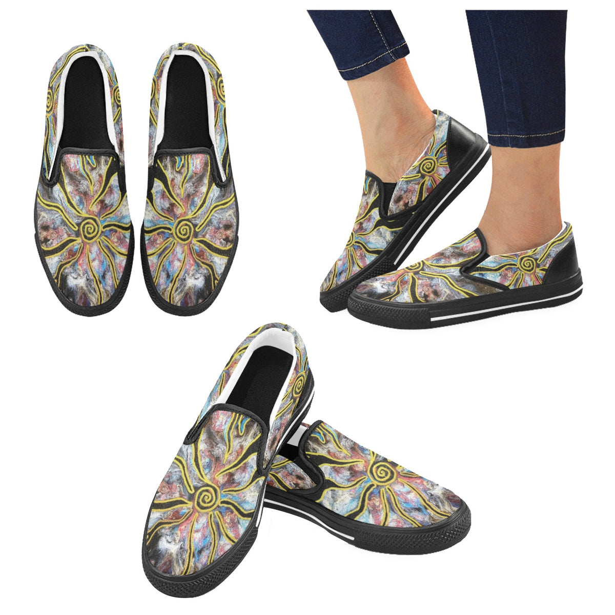 Pieces of Me - Men's Slip-On Canvas Shoes
