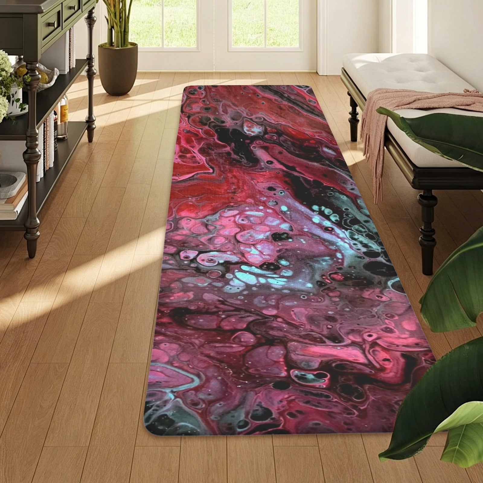 Deep Magenta PVC Anti-Fatigue Kitchen Mat 71x24inch