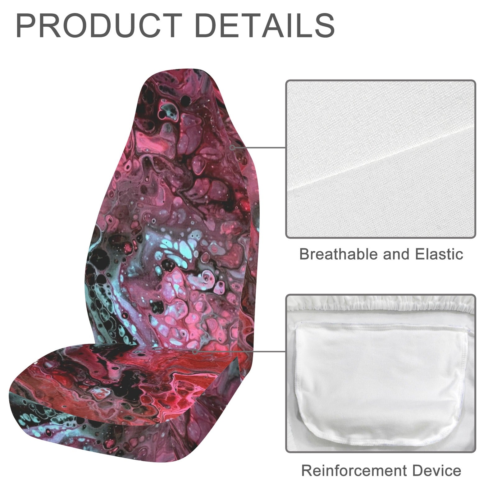 Deep Magenta Car Seat Covers (Set of 2)